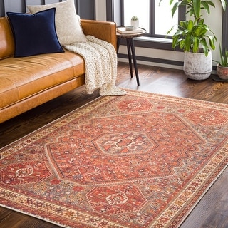 Livabliss Ernestina Machine Washable Medallion Area Rug - Bed Bath