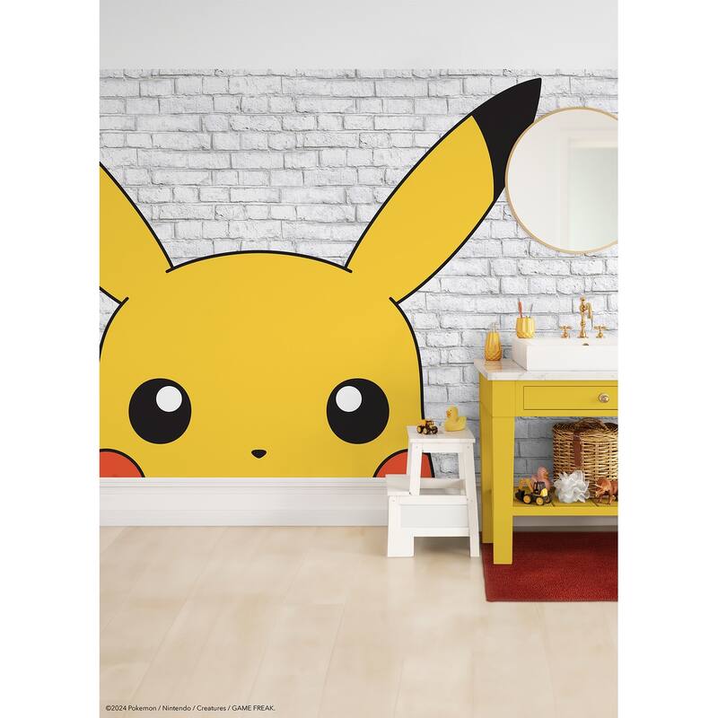 RoomMates Pokémon Pikachu Yellow Peel and Stick Mural