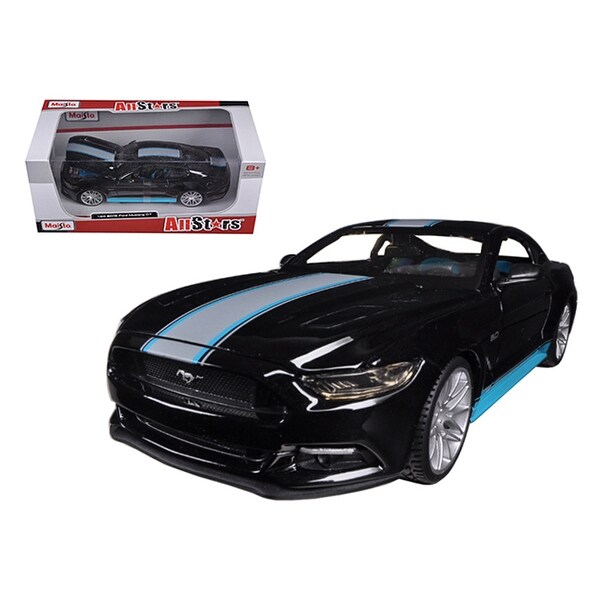 15 Ford Mustang Gt 5 0 Black Custom 1 24 Diecast Model Car By Maisto Overstock
