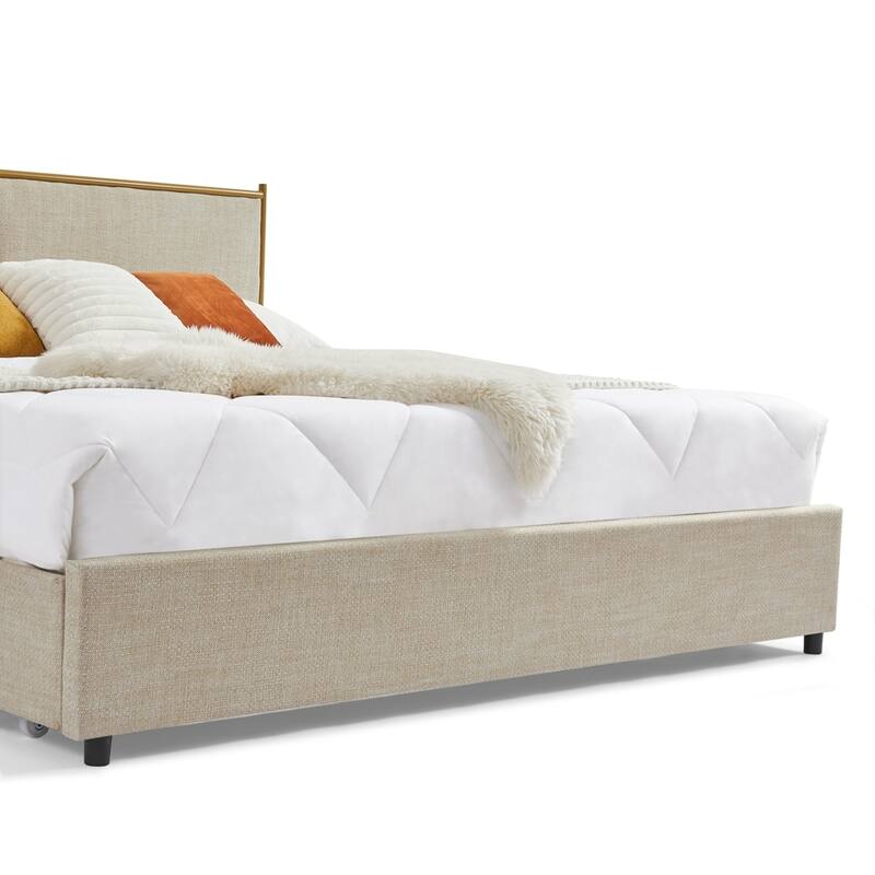 Classic Metal Platform bed with Four drawers