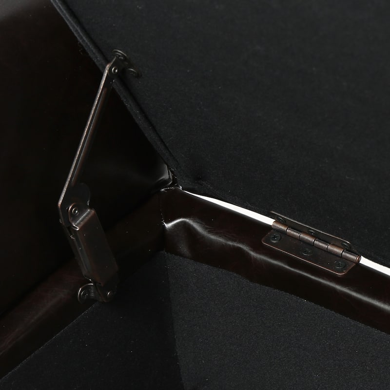 Brown Indoor Bench End of Bed Bench Ottoman Footrest Storage Bench