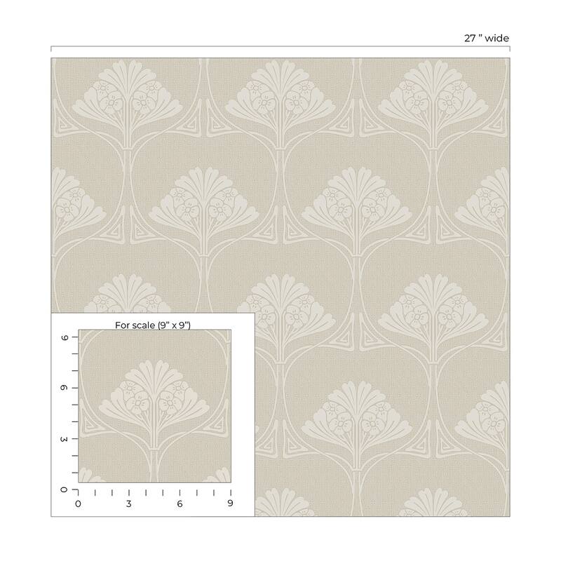 NextWall Deco Floral Peel and Stick Wallpaper