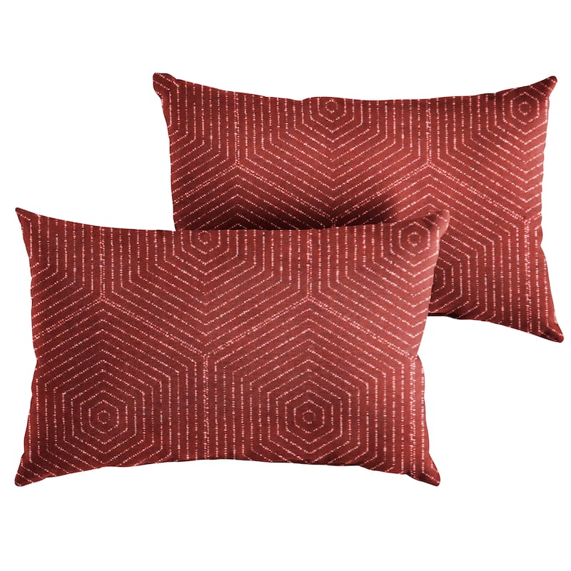 Sunbrella Enrich Ruby Indoor/Outdoor Lumbar (Set of 2)