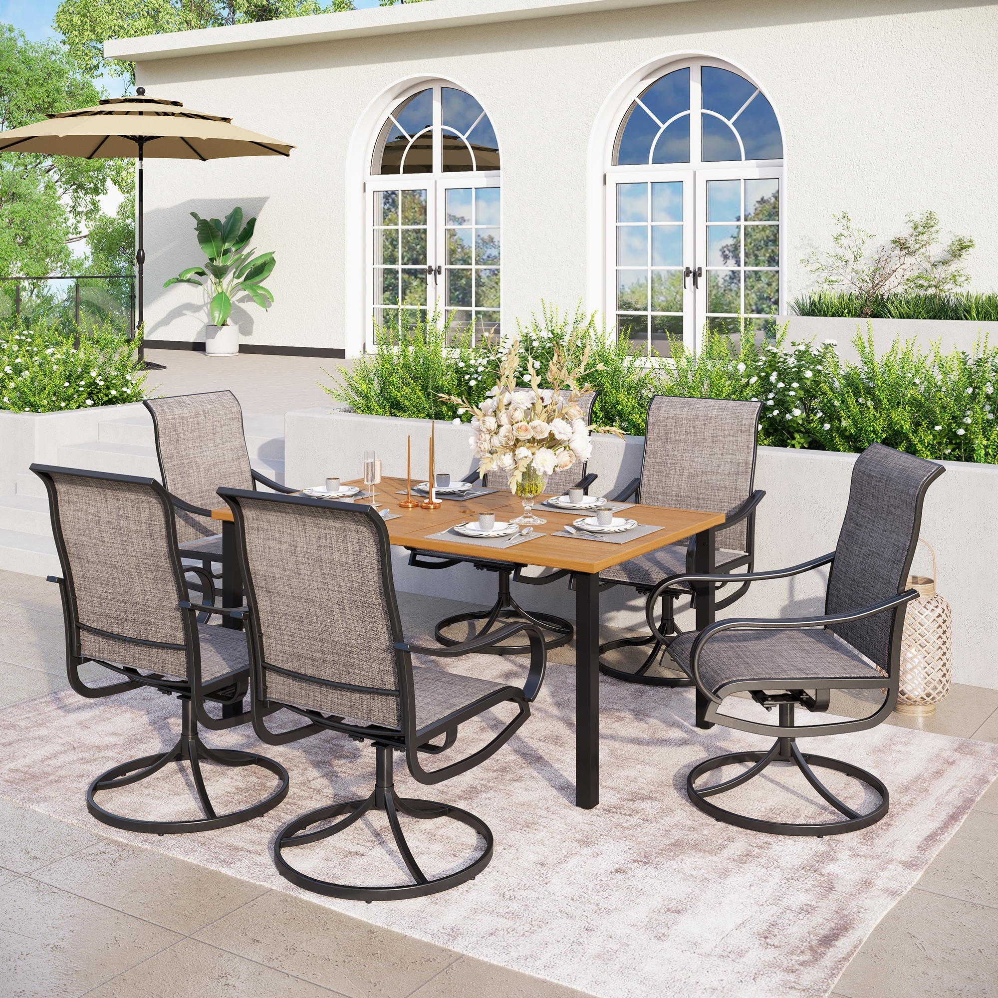 Sling patio sales dining set