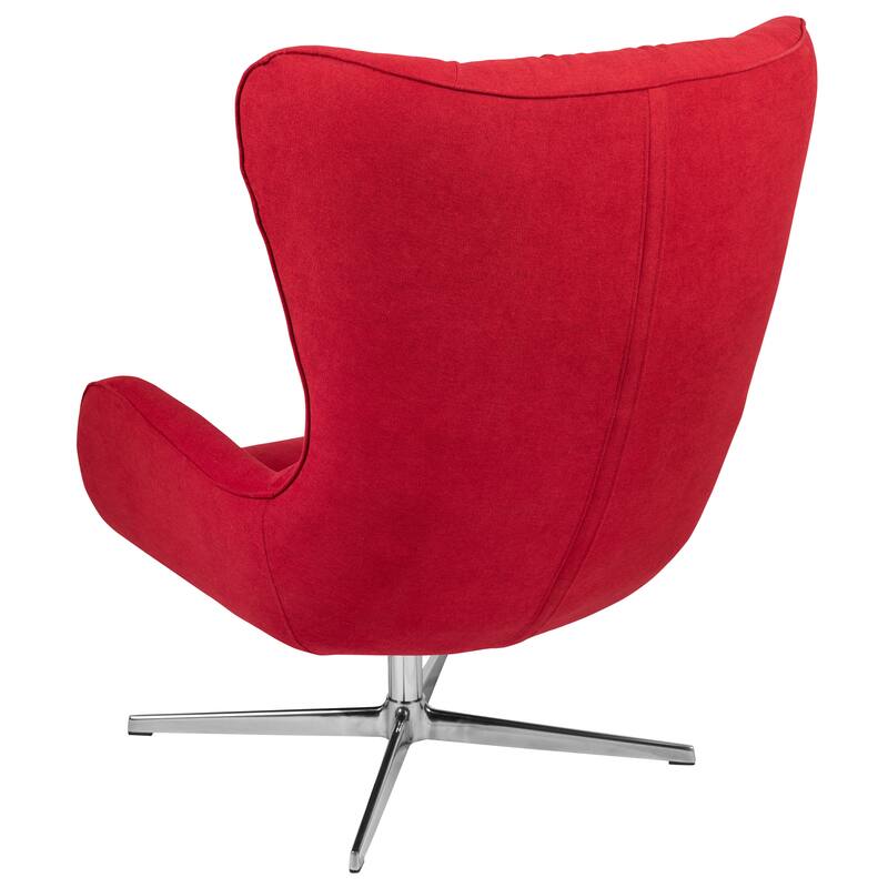 Home and Office Retro Swivel Wing Accent Chair - 35"D x 32.5"W x 40.5"H