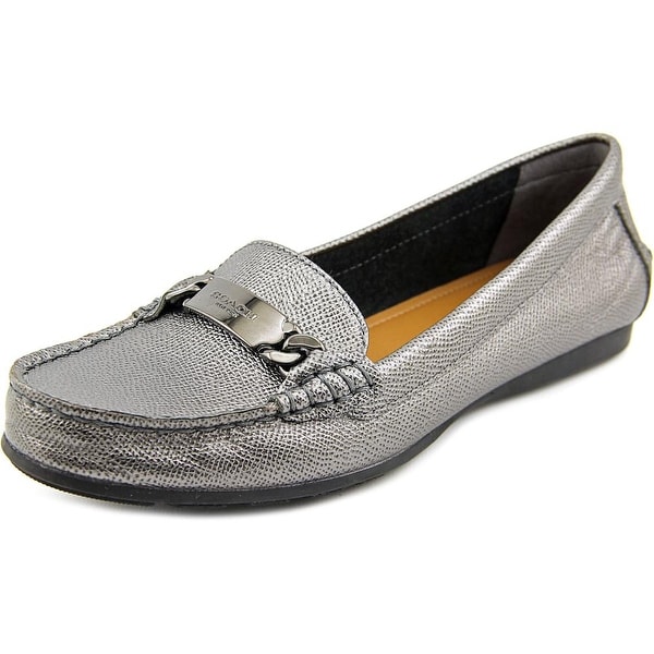 Shop Coach Olive Women Round Toe Leather Gray Loafer Overstock 18024676