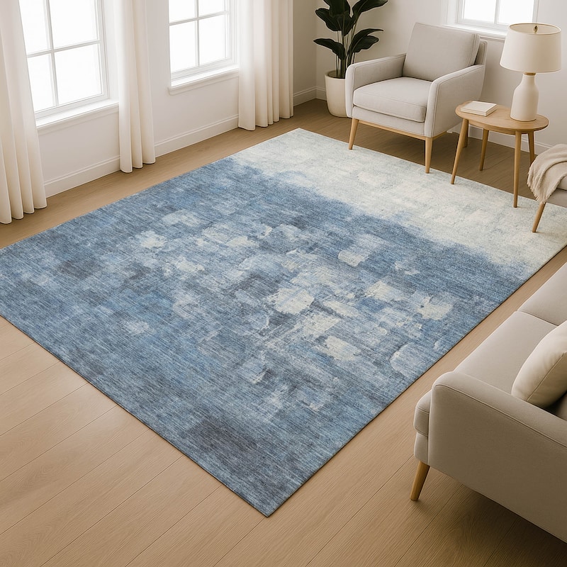 Premium Washable Super Soft Ombre Brushstrokes Mayfield Rug