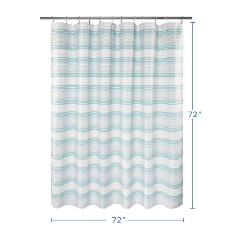 Beach Stripe Water Repellent Shower Curtain