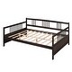preview thumbnail 3 of 16, Modern Simple Full Size Wood Platform Daybed w/ Solid Wood Slats Support for Bed Room Living Room Space-Saving, Easy Assembly