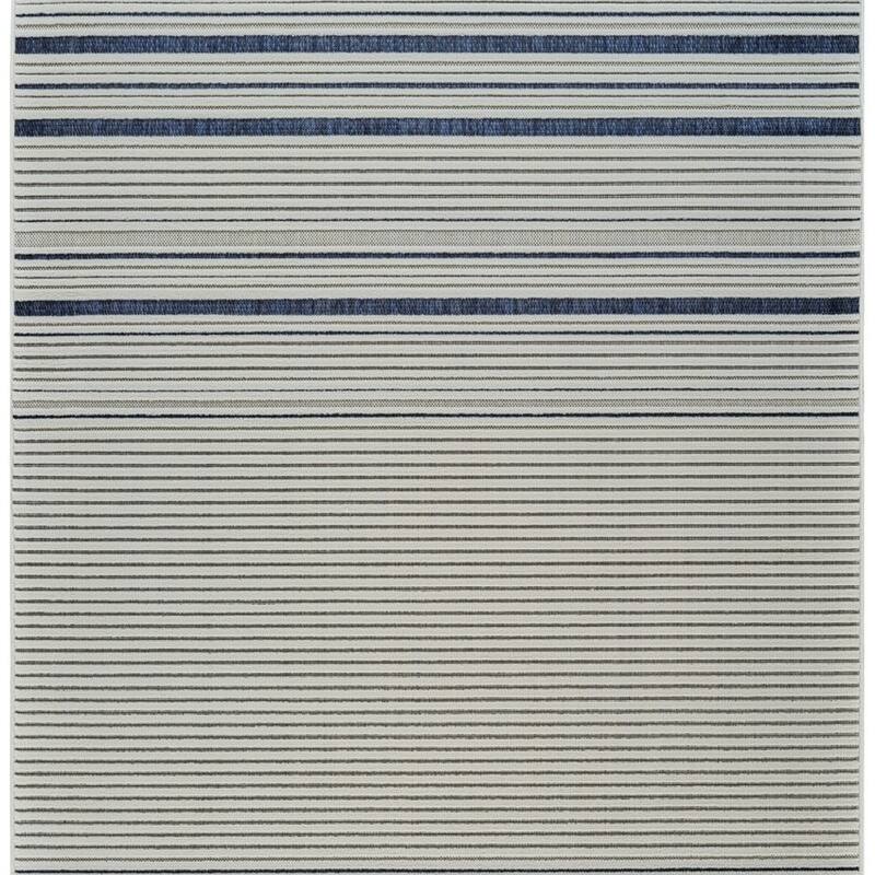 Max Stripe Weather Resistant Current & Stylish Outdoor Rug