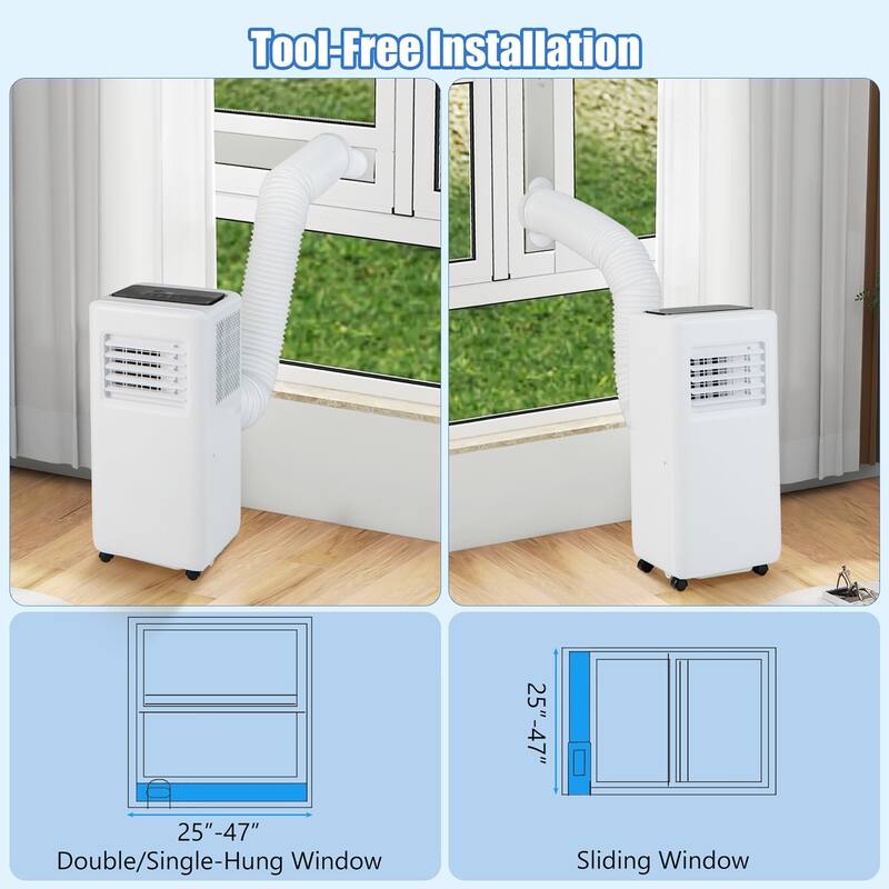 Gymax 8000 BTU Portable Air Conditioner w/ Remote Control 3-in-1