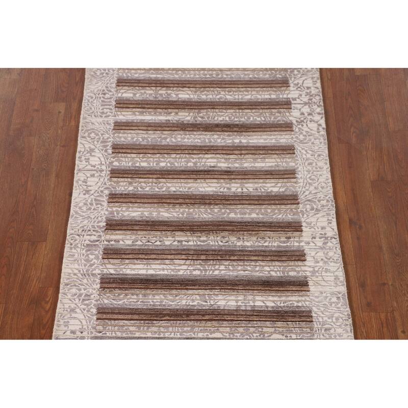 Abstract / Modern Accent Rug Hand-Knotted Wool Carpet - 2'8"x 4'10"