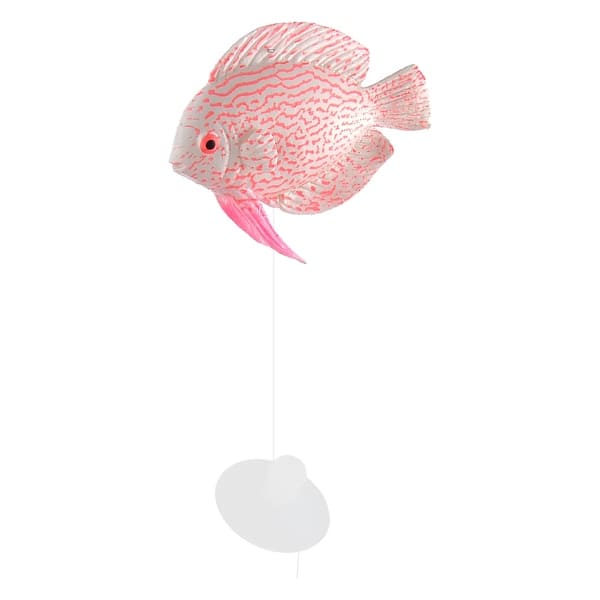 aquarium silicone artificial emulation glowing float fish ornament pink white white pink