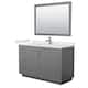Option Dark Gray, Nickel Trim, White Quartz Top