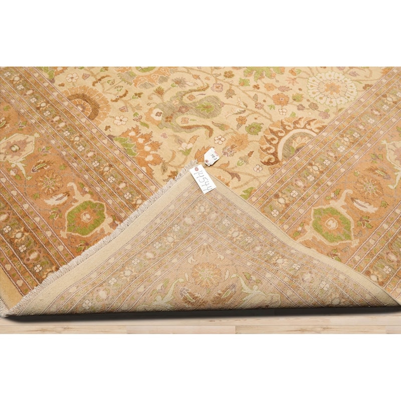 Beige Traditional 100% Wool Rug with 300 KPSI Pak Persian Area Rug - 9' 1'' x 12'