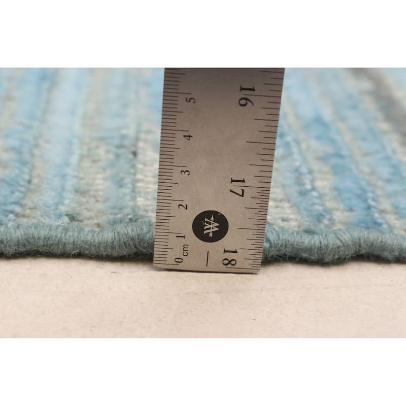 ECARPETGALLERY Hand-knotted Finest Peshawar Ziegler Blue Wool Rug - 10'3 x 11'7