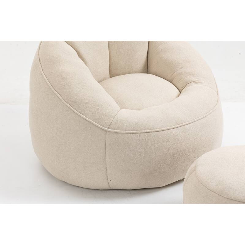 High Pressure Bean Bag Chair With Footrest