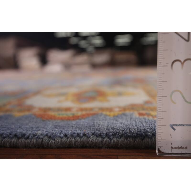 Tribal Geometric Shiraz Oriental Area Rug Hand-Knotted Wool Carpet - 8'11"x 11'6"