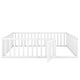 preview thumbnail 5 of 14, Queen Size Wood Floor Bed Frame with Fence and Door