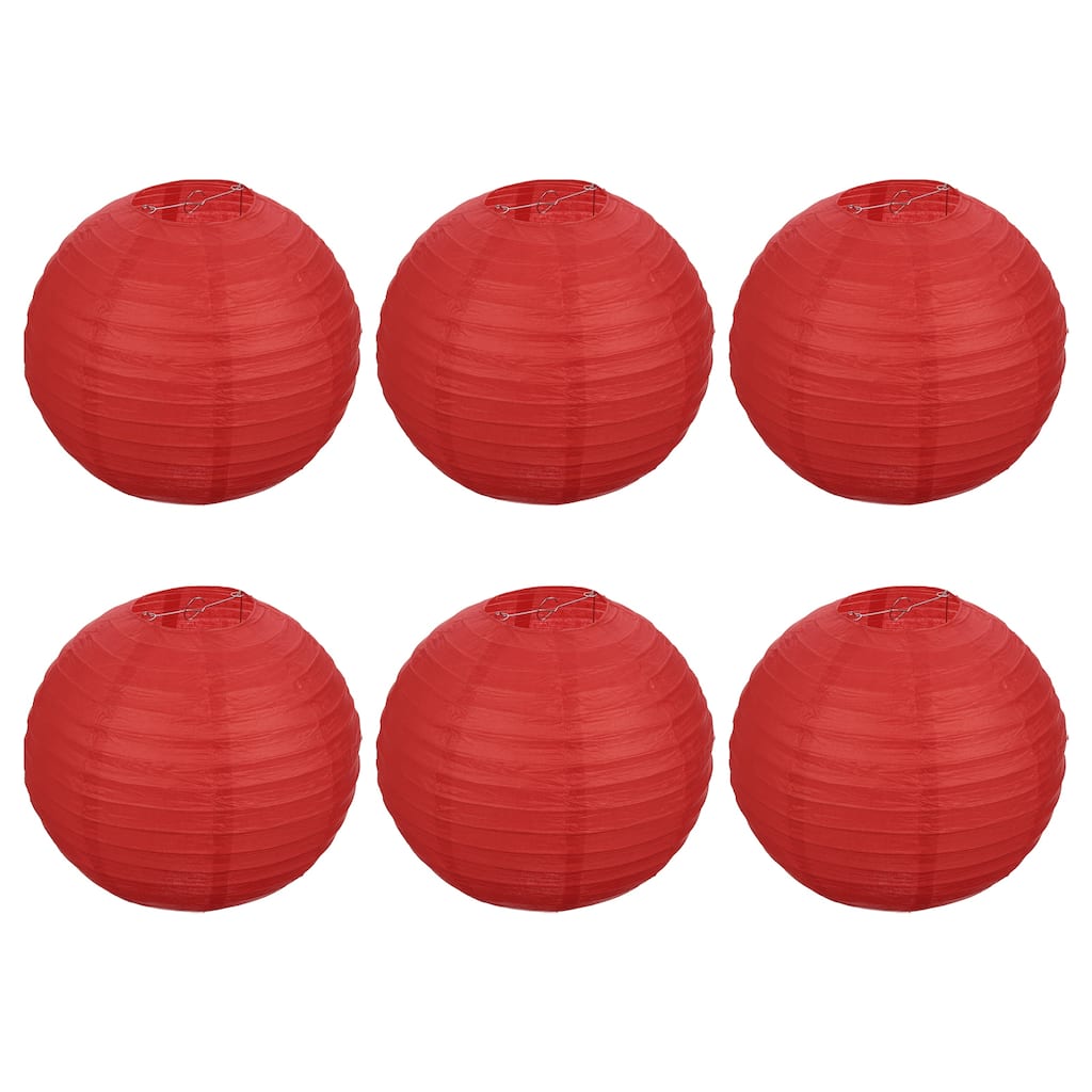 6pcs 12 Inch Folding Hanging Paper Lanterns for Wedding Home Party