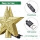 preview thumbnail 6 of 16, Yescom Christmas Tree Topper Star, 3D Snowflake Rotating Projector, LED Lights, Golden Star Xmas Décor - One-size