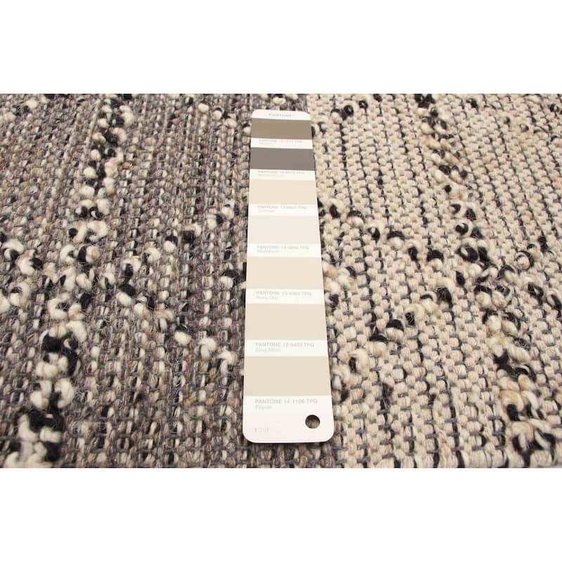 ECARPETGALLERY Braid weave Sienna Brown Wool Rug - 6'3 x 8'11