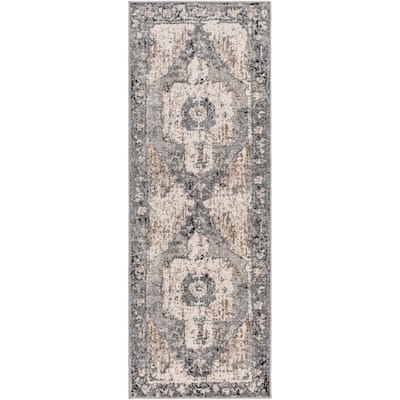 Hauteloom Newalla Living Room, Bedroom Area Rug - Camel, Charcoal, Dark Brown - 12' x 15'