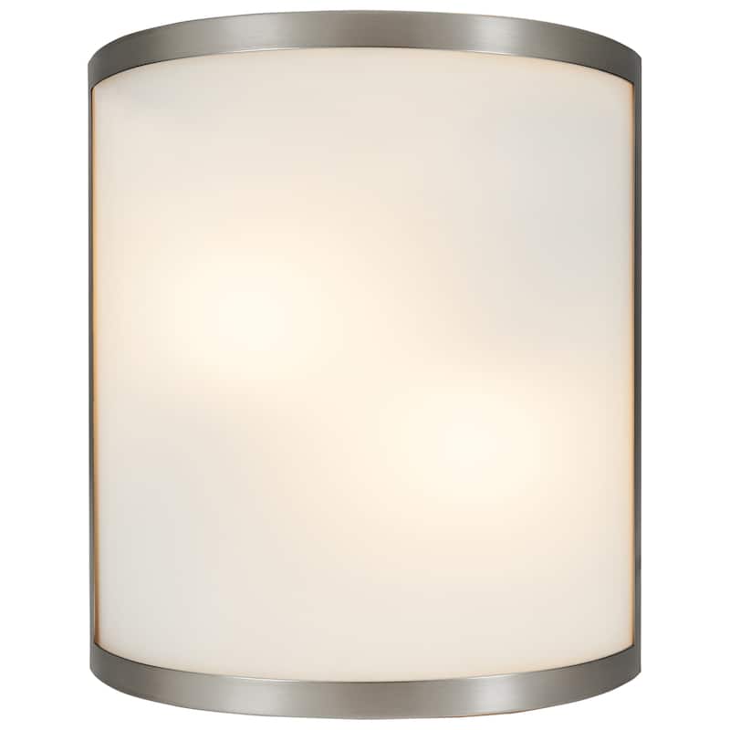 Access Lighting Artemis Basic Wall Sconce - 2-Light - Brushed Steel Finish - Bulb Included