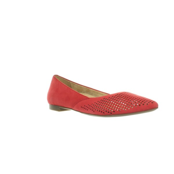 womens red flats size 10