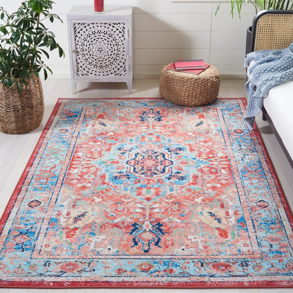 SAFAVIEH Riviera Machine Washable Slip Resistant Verona Oriental Rug