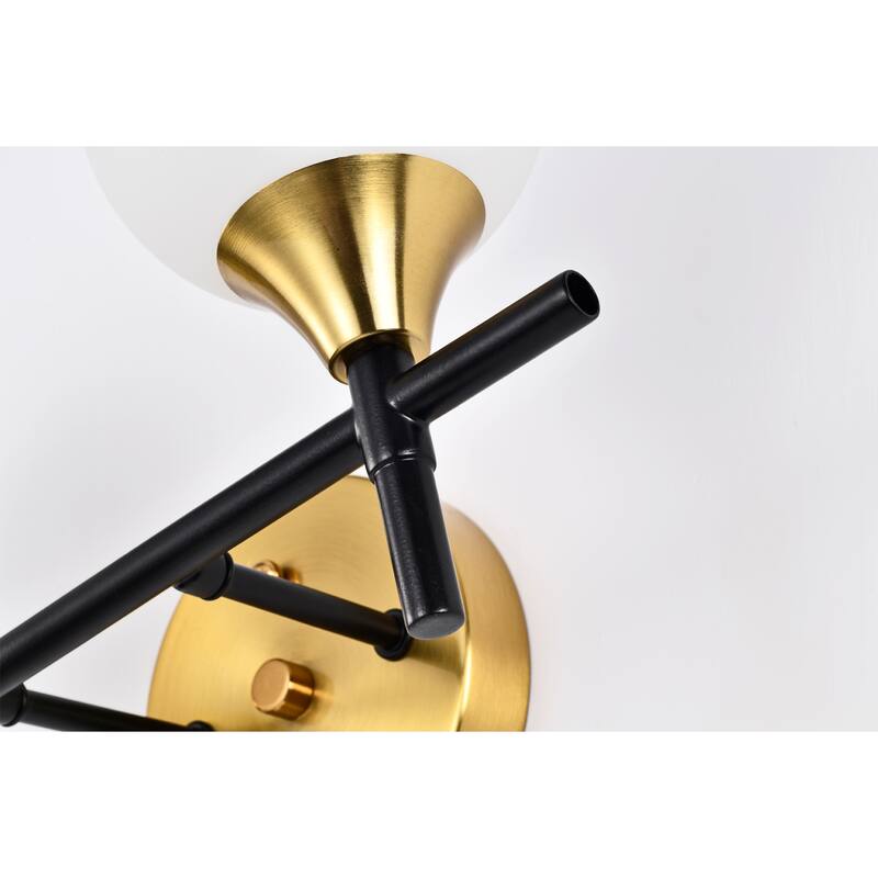 Trici Brass Finished Wall Sconces 2-Light