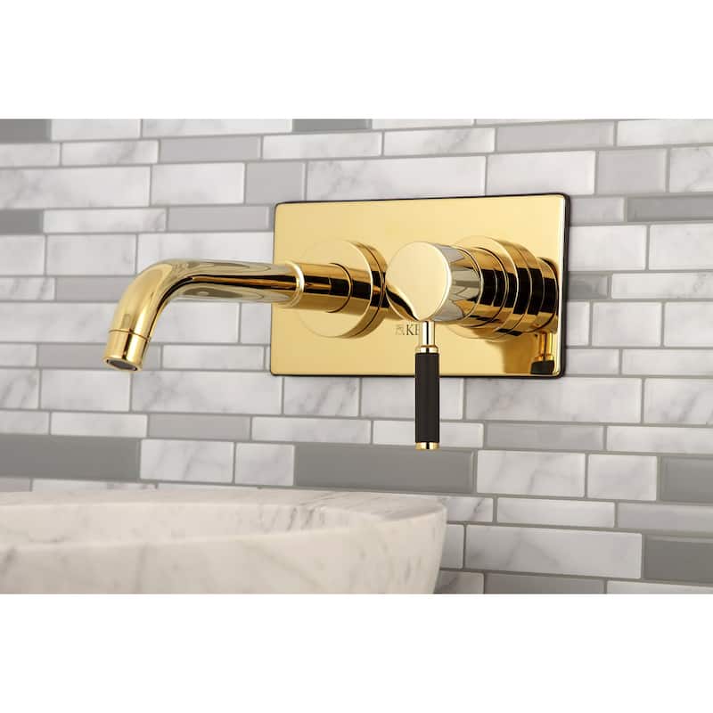 Kingston Brass Kaiser 1.2 GPM Wall Mounted Mini-Widespread Bathroom