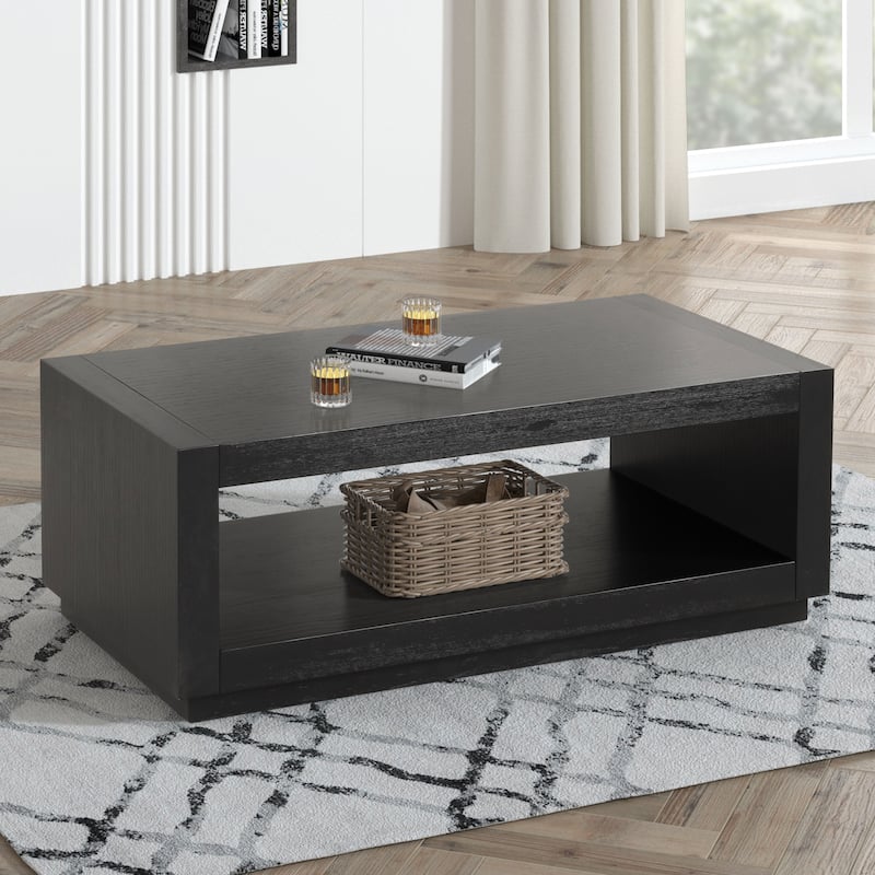 Furniture of America Gryel Modern 48-inch 1-Shelf Coffee Table - Black