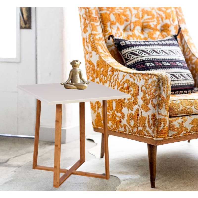 Solid Bamboo Frame Side Table