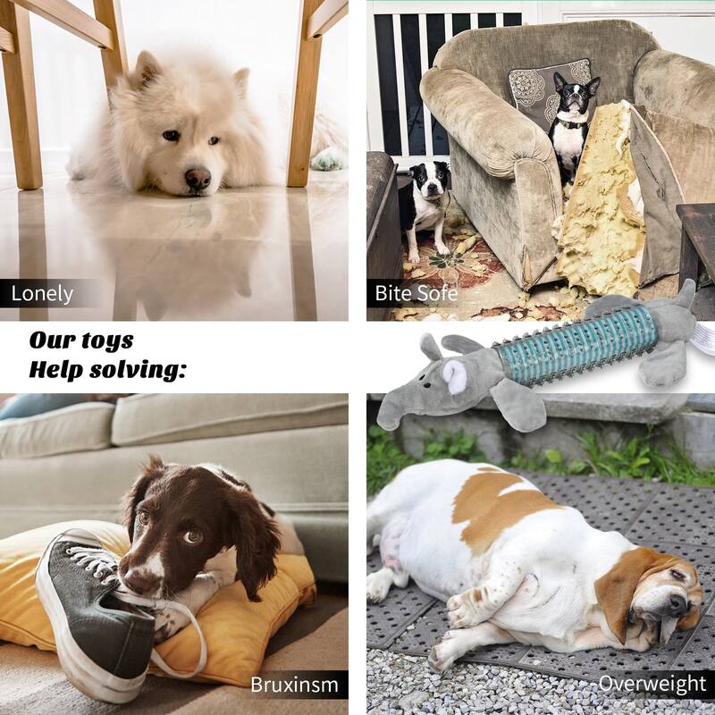 Best Pet Supplies Dog Toy with Crinkle and Squeaky Enrichment for Small and Medium Breed Puppies or Dogs, Cute and Plush