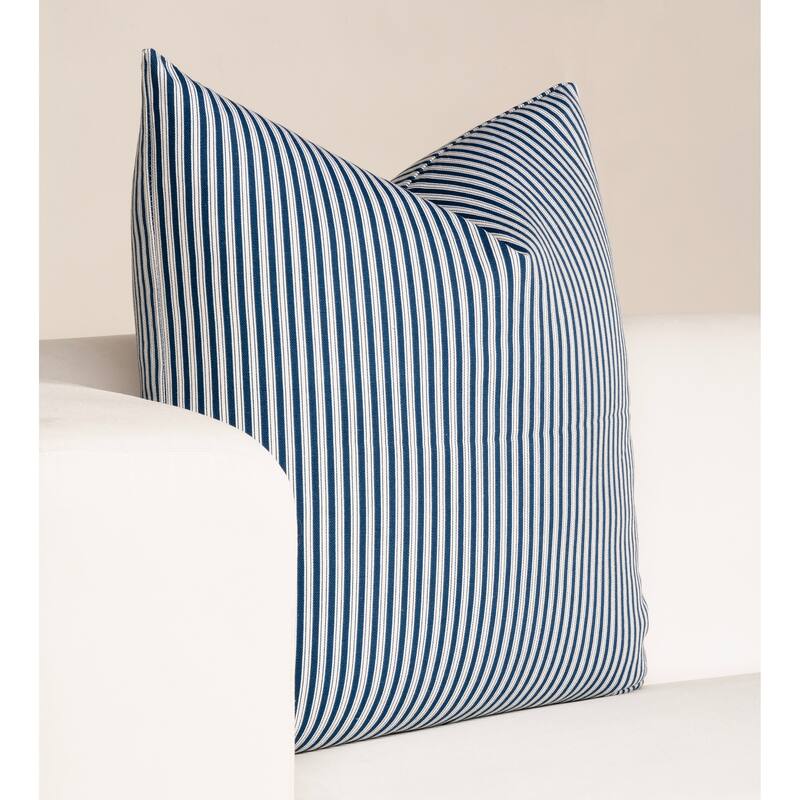 Magnolia Polo Stripe Washed Cotton Accent Pillow