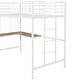 preview thumbnail 24 of 22, Twin Size Loft Bed with Built-in MDF Desk and Metal Grid, Metal Slat Bed Frame with Full-Length Guardrails and 4-Step Ladder
