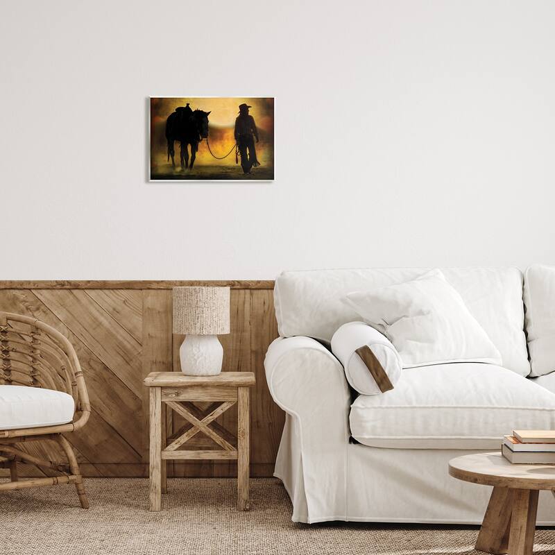 Stupell Cowgirl & Horse Silhouette Wall Plaque Art Design by PBurchettePhoto