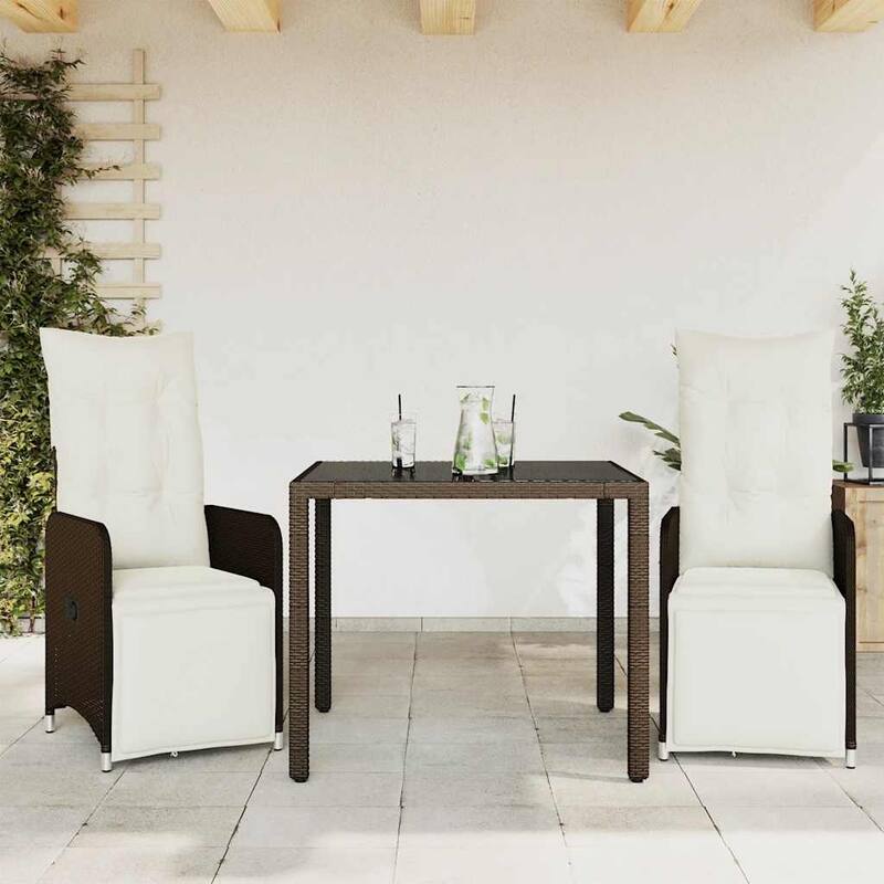 vidaXL Bistro Set Brown - Brown
