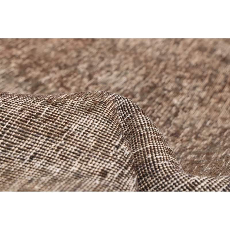 ECARPETGALLERY Hand-knotted Color Transition Charcoal Wool Rug - 8'5 x 11'7