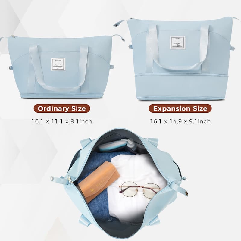 5-Piece, 20-Inch Modern Hard Shell Luggage with USB Port and Spinner Wheels, for Boarding Travel, Blue