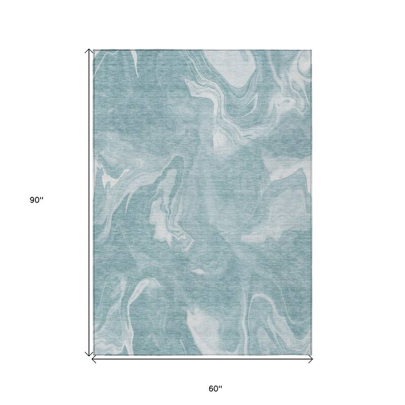 HomeRoots Abstract Transitional Rectangle Outdoor Rug