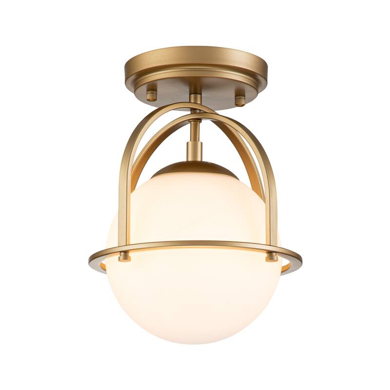 Modern 1 - Light Globe Semi Flush Mount Light for Hallway