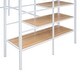 preview thumbnail 12 of 10, White Metal Loft Bed wGrid Storage Guardrail, Storage Ladder - Twin