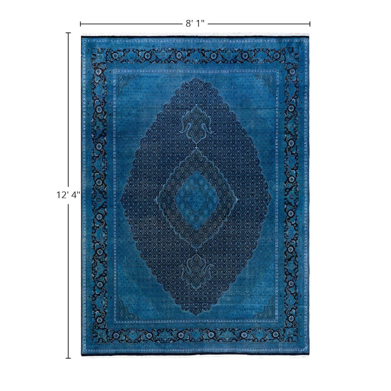 Fine Vibrance One-of-a-Kind Hand-Knotted Area Rug - Blue, 8' 10" x 12' 4" - 8' 10" x 12' 4"