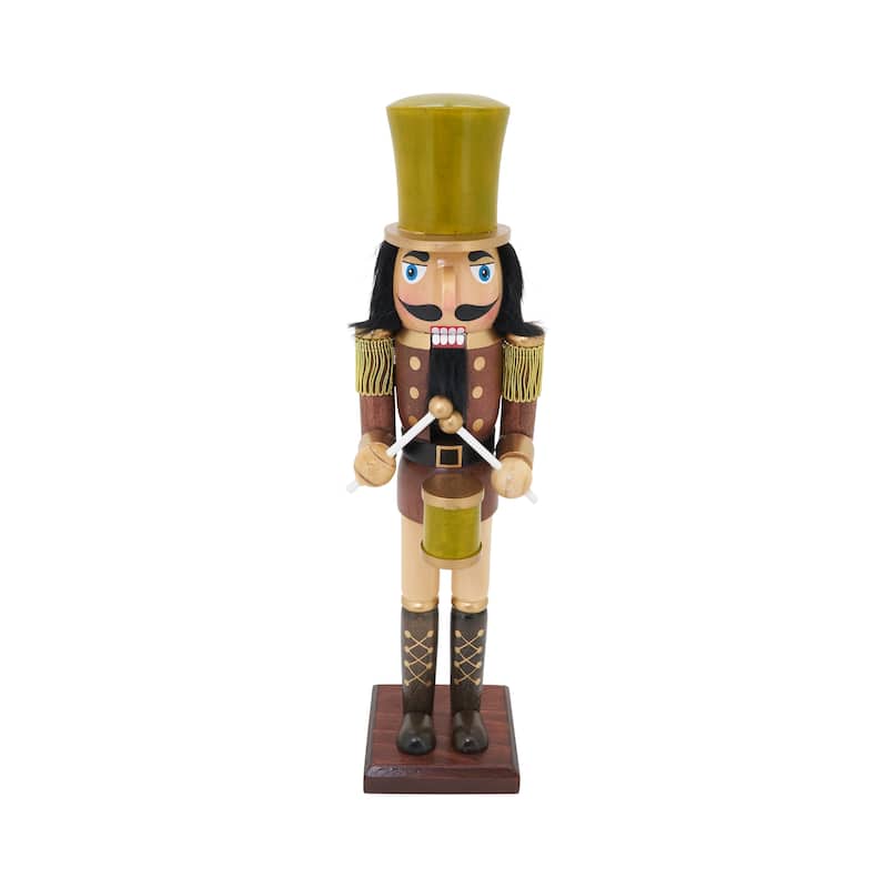 Traditional Nutcracker Figurine, Holiday Décor - Brown Drummer - 15"