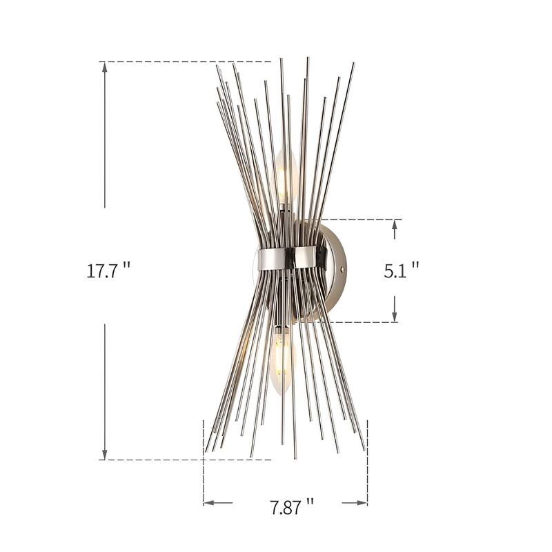 Set of 2 Light Dimmable Candle Wall Lights - Jovenko Sconces