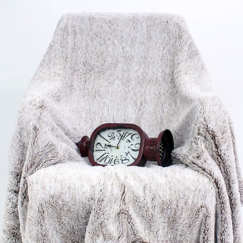 Faux Fur Thick Reversible Accent Throw Blanket