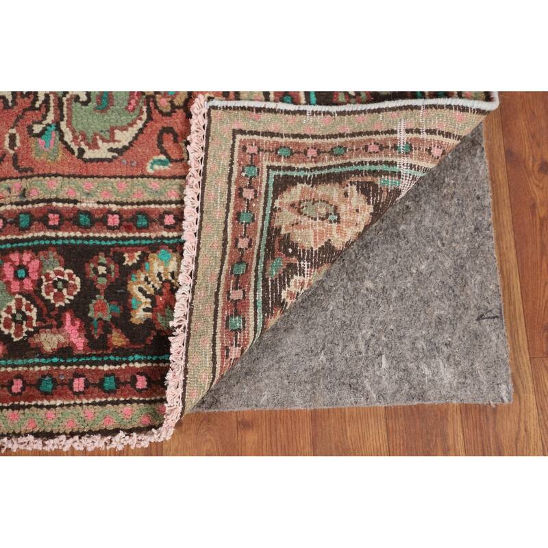 Hamedan Persian Vintage Area Rug Hand-Knotted Wool Carpet - 6'8" x 9'7"