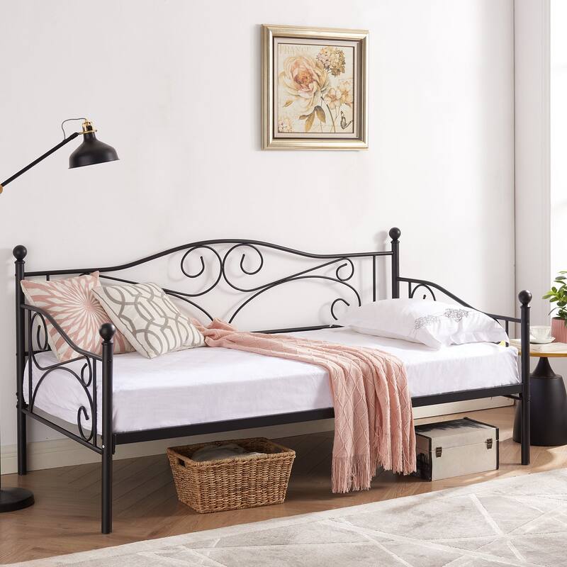 VECELO 3-Pieces Modern Bedroom Set with Black/White Nightstands, 2 Style Options